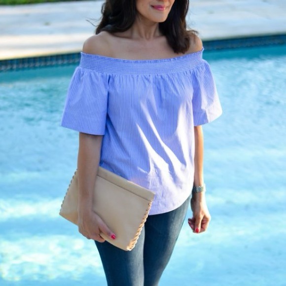 J Crew Off the Shoulder Top - Picture 4 of 5